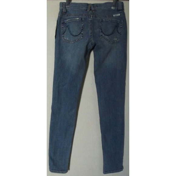 Roxy Jr Sz 3 Pismo Super Skinny Fit Skycraper Studs Jeans sandblasted desttoyed - Picture 8 of 11